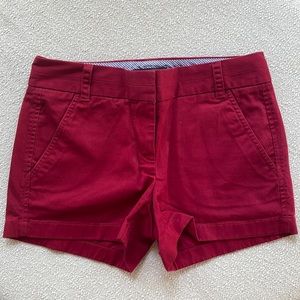 J. Crew Women’s Red Chino Shorts Size 00